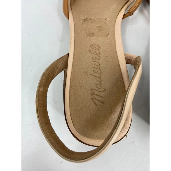 Madewell Women's Addie Slingback Leather Sandals Peach Multi Size 6 - Picture 8 of 13